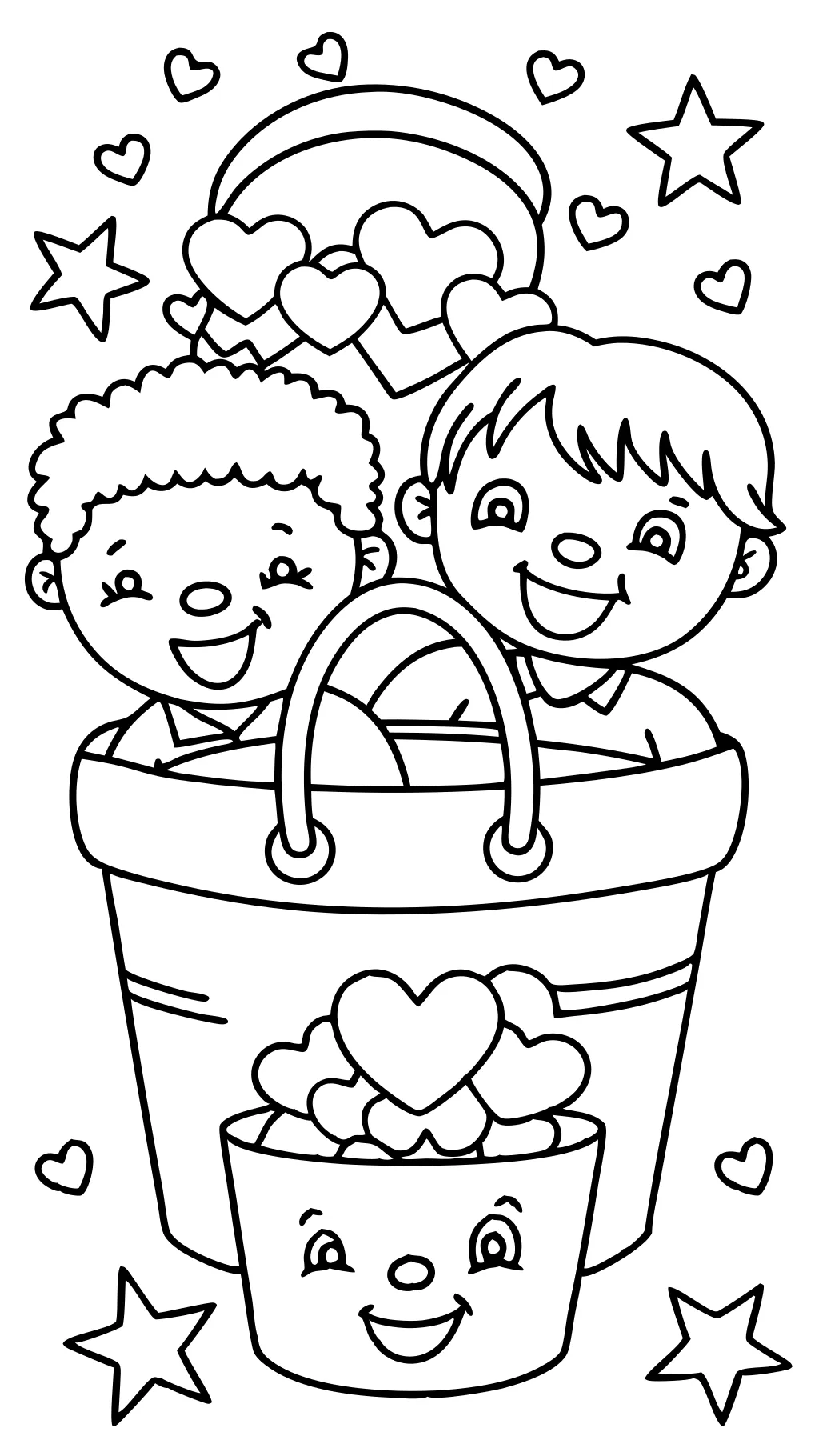 bucket filler coloring page